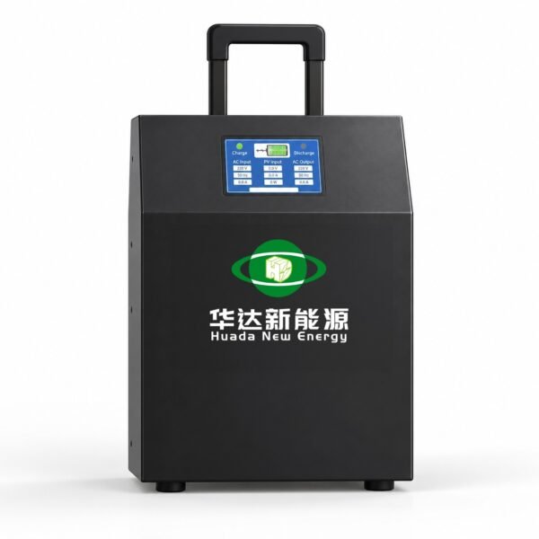 2500W portable power station with trolley wheels and telescopic handle