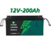 Huada 12V 200Ah LiFePO4 Battery, Lead Acid Replacement Lithium Battery for Solar RV Off-grid Energy Storage