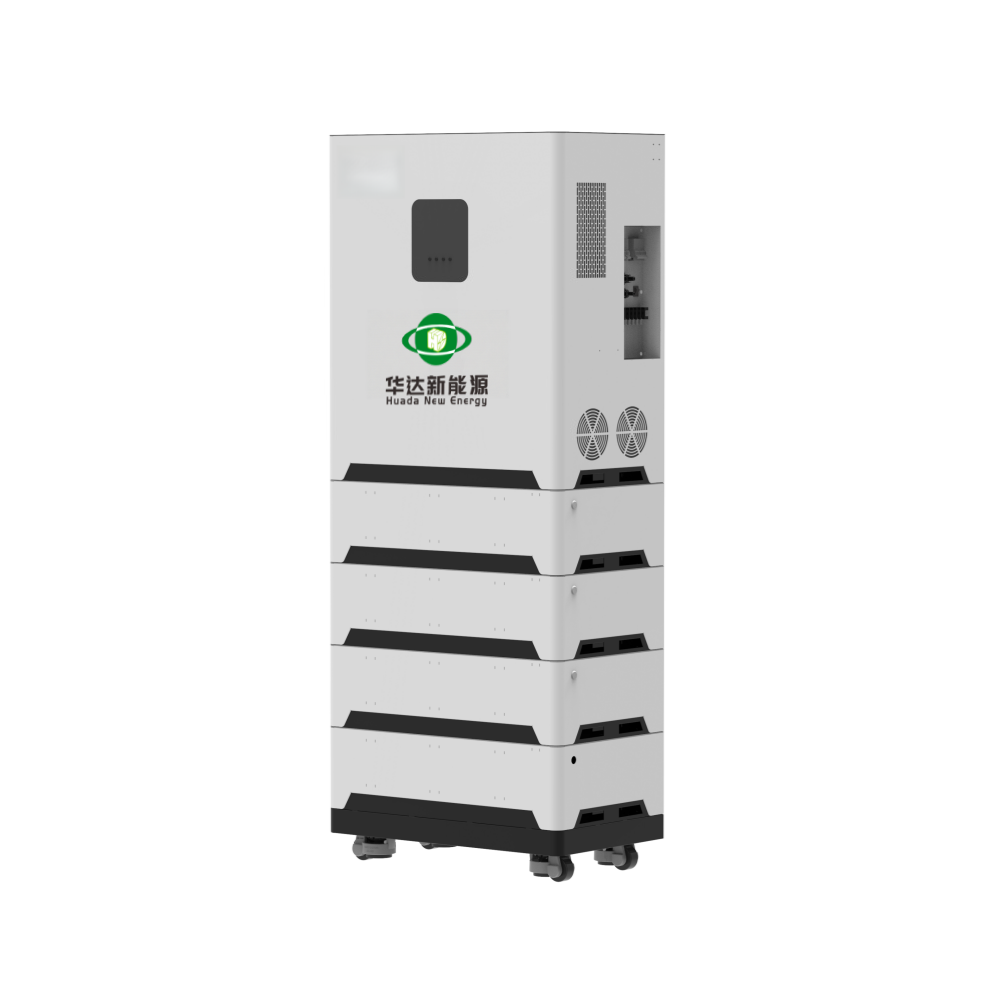 H096-20kWh stackable home energy storage battery, LiFePO4 residential storage system side view