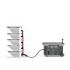 H095 3kWh portable power station front view with dashboard display and wheels