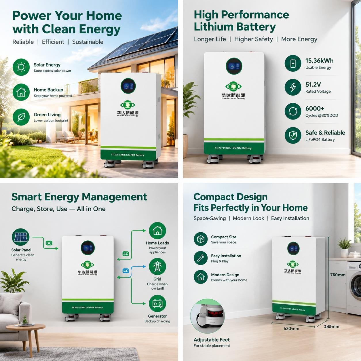H096-15kWh home energy storage battery system highlights
