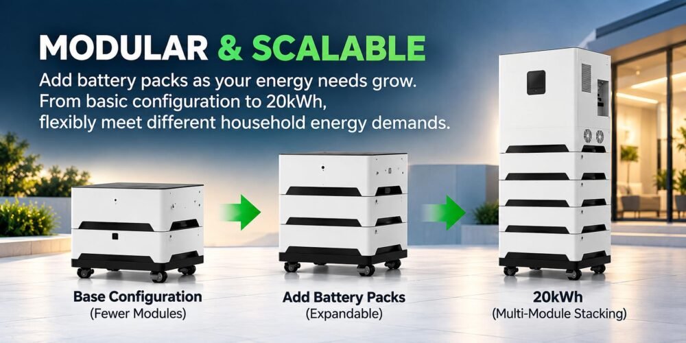 20kWh stackable all-in-one home battery