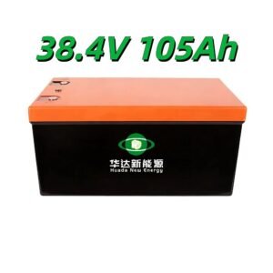 Batería LiFePO4 de carrito de golf hudanewenergy de 38.4V 105Ah, 4032Wh, descarga continua de 200A, carcasa resistente a impactos