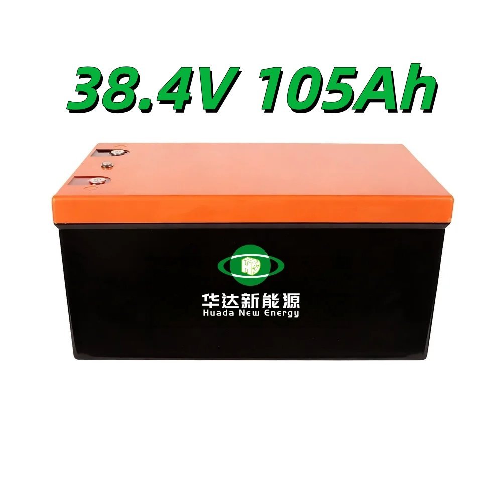 Bateria LiFePO4 de carrinho de golfe hudanewenergy 38,4V 105Ah, 4032Wh, descarga contínua de 200A, invólucro resistente a impactos